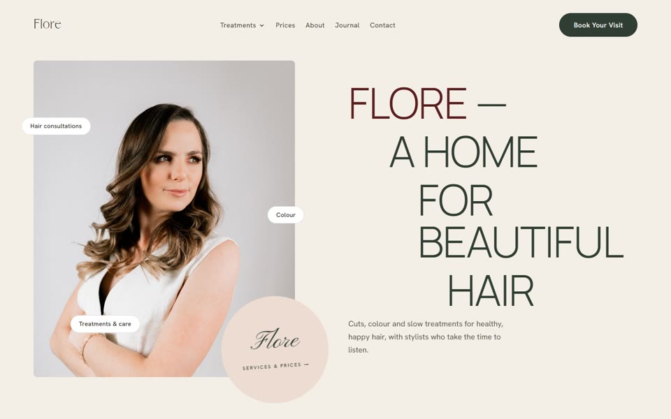 Header 73 · Tags and circle