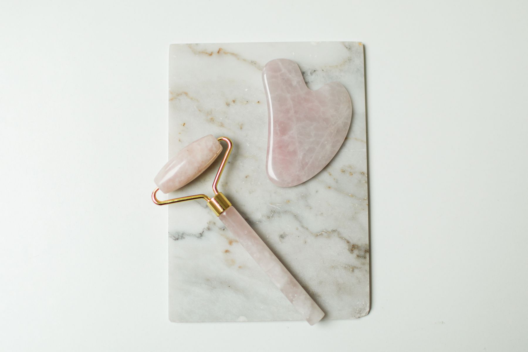 Face roller on marble