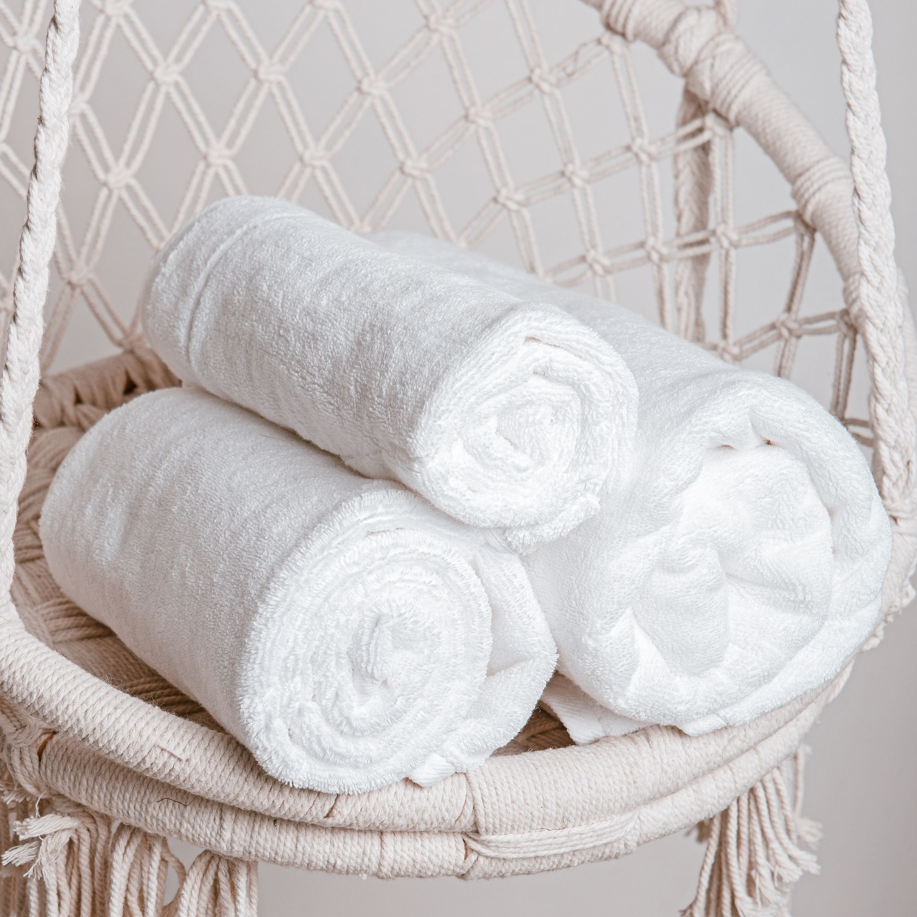 Rolled spa towels