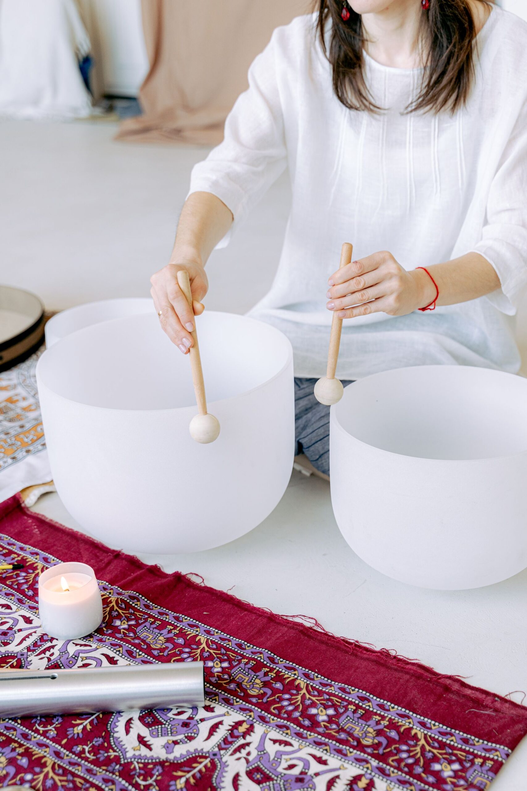 Singing bowls and mallets