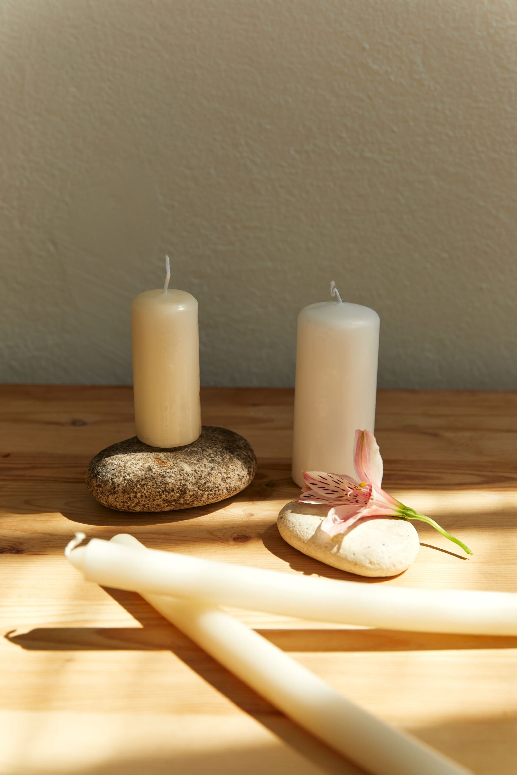 Candles and stones