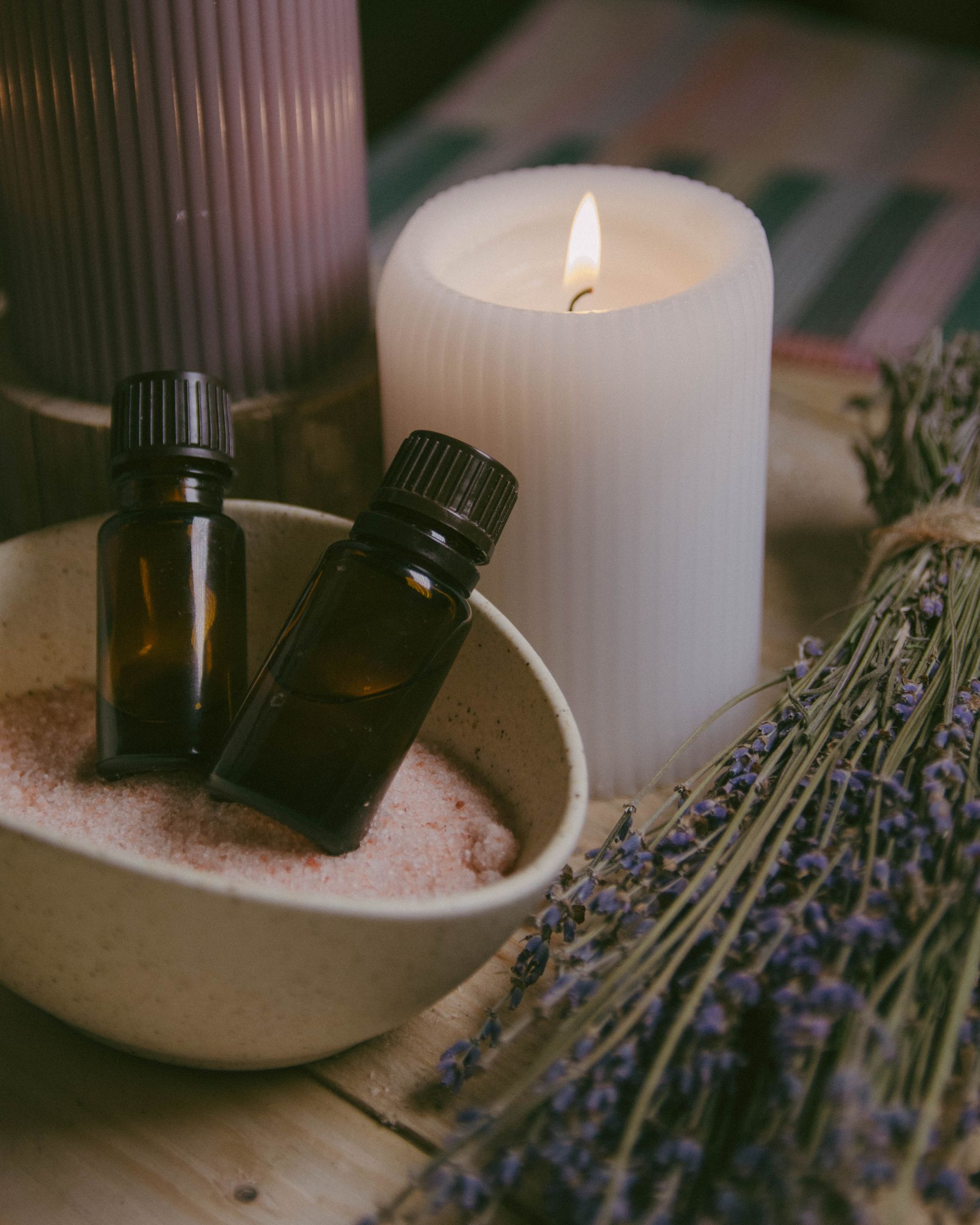Oil and candle