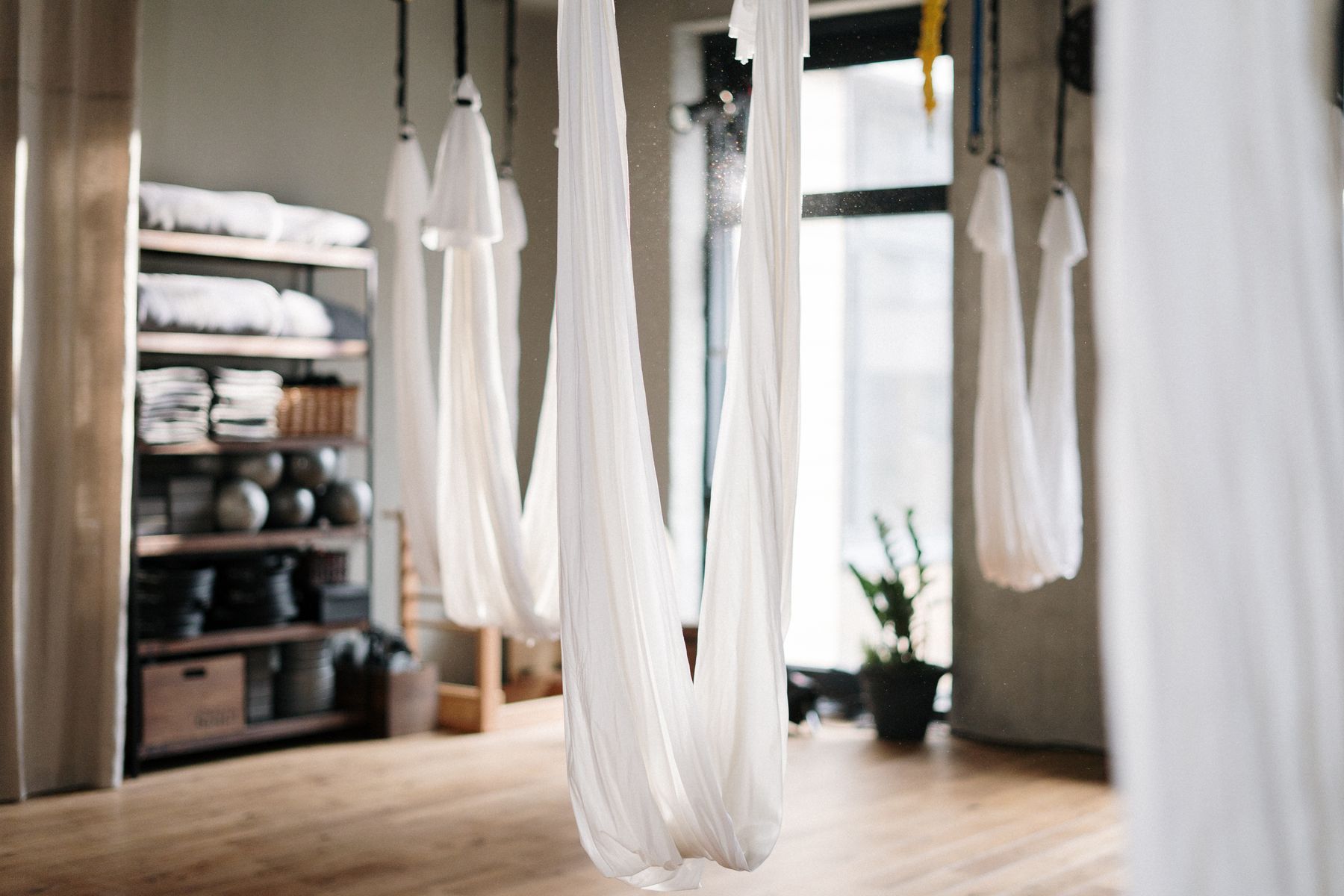 Soft light through curtains